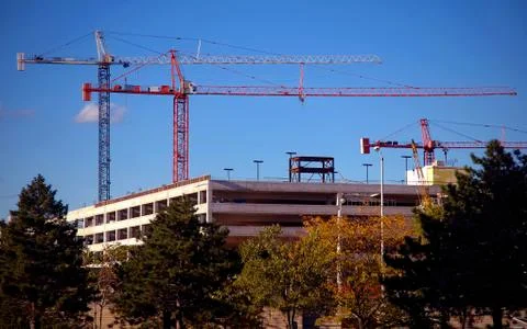 Construction Cranes Foto stock
