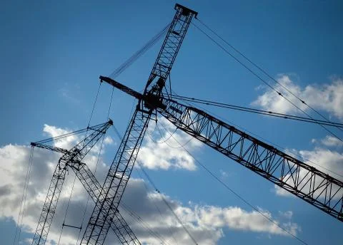 Construction Cranes Foto stock