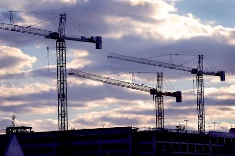 Construction Cranes Stock Photos