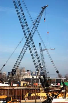 Construction Cranes Stock Photos