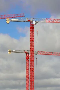 Construction cranes Stock Photos