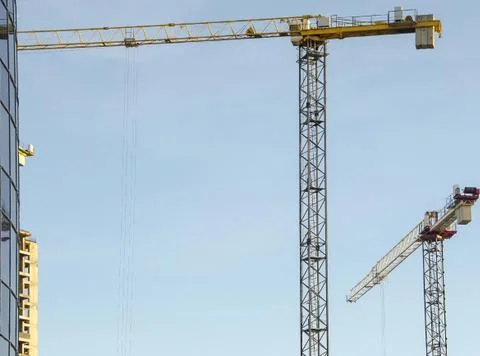 Construction cranes Stock Photos