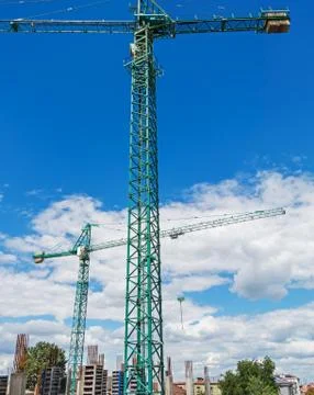 Construction cranes Stock Photos