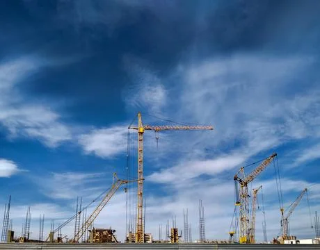 Construction cranes Fotos de archivo