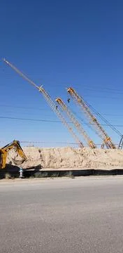 Construction cranes Foto stock