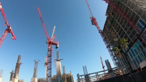 Construction Cranes Tampa Stock-Footage 127331642
