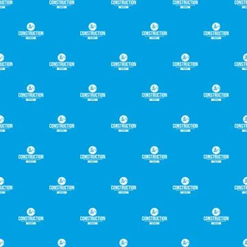 Construction creative pattern vector seamless blue Stock Illustration