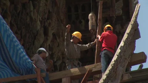 Construction crew Stock Footage 477307