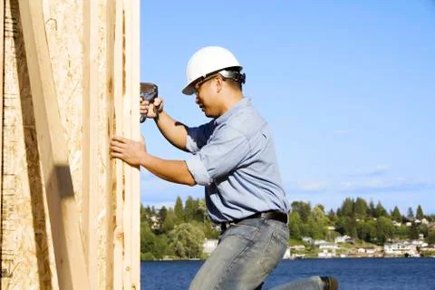 Construction crew Fotos de archivo