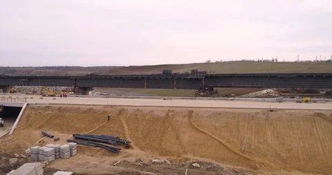 Construction of the Crimea Bridge on March 22, 2018 Stock Footage 89000890