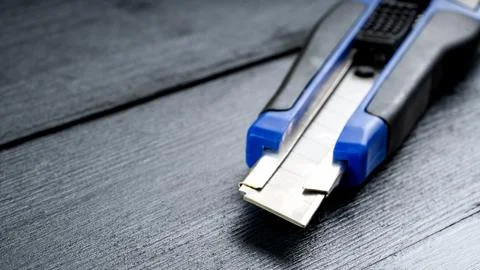 Construction cutter on black background Stock-Fotos