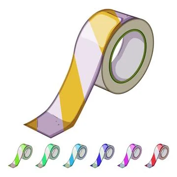 Construction danger tape cartoon vector graphic Stock Illustration