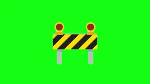 Construction Danger Warning Sign Animation Loop Stock-Footage 337593481