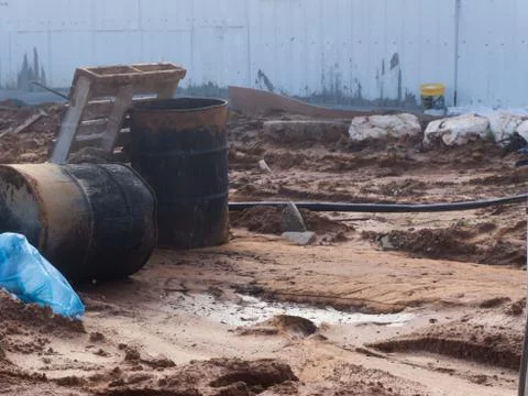Construction Debris Pile Stock Photos