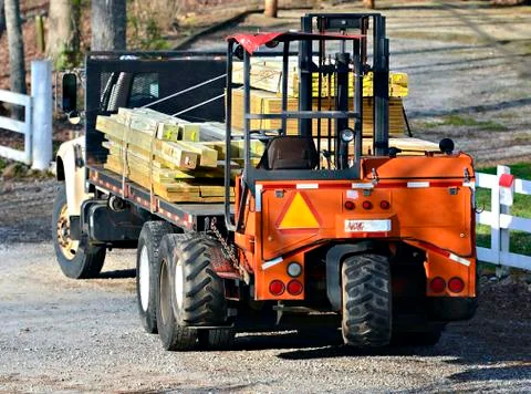 Construction delivery Stock Photos