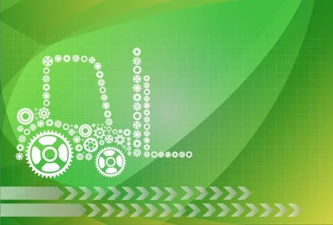 Construction design over orange background, vector illustration. Stock Illustration