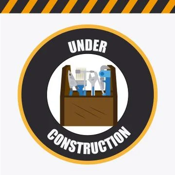 Construction design over white background vector illustration Stock Illustration