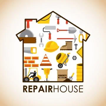 Construction design , vector illustration Illustrazione stock