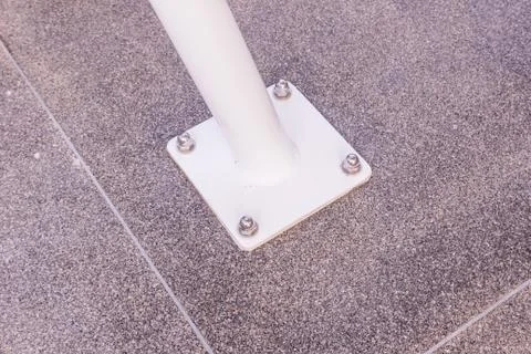 Construction details : Structural details of base plate of sun shade round .. Fotos Stock