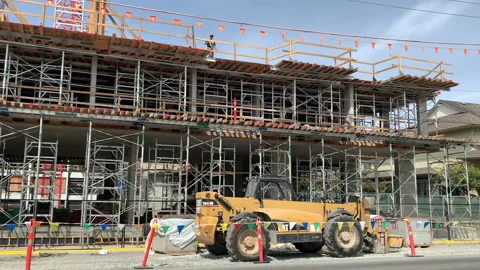 Construction Development Industry Site, Engineer Worker Development Safety Stock Footage 150672717