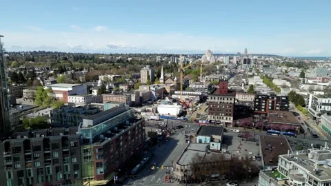 Construction Development Site Along Main Street - Vancouver - British Columbia Stock Footage 339969828