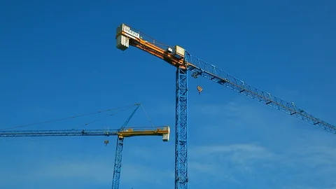 Construction development site and cranes near Vatican in Rome, Italy Video stock 86544053