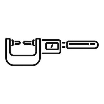 Construction digital micrometer icon outline vector. Scale precise Stock Illustration