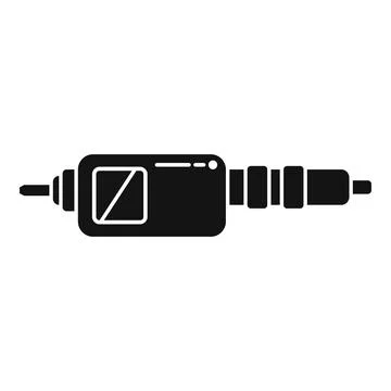 Construction digital micrometer icon simple vector. Scale precise Stock Illustration