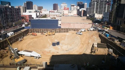 Construction Dirt Removal Time Lapse Stock Footage 84182176