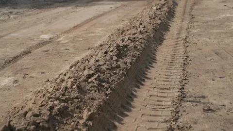 Construction Dirt Tracks Stock Footage 278368970