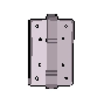 Construction door hinge pixel art vector illustration イラスト素材