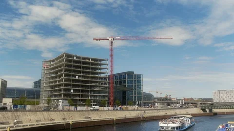 Construction in Downtown Berlin Stock Footage 94324552