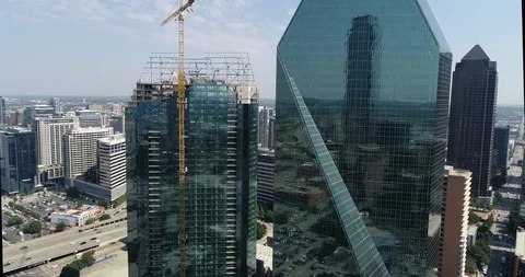 Construction in downtown Dallas Stock Footage 120767663