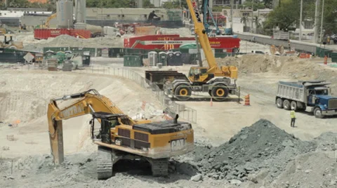 Construction in Downtown Miami Stock-Footage 38604198