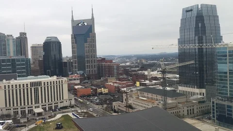 Construction in Downtown Nashville Time Lapse Stock Footage 101256540
