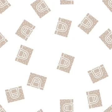 Construction of drainage system glyph seamless pattern Stock Illustration
