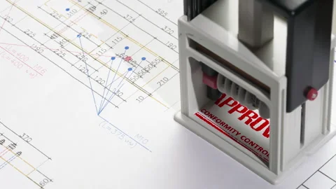 Construction Drawing Approval 4K Stock Footage 252831604