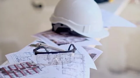 construction drawings and documents, arc... | Stock Video | Pond5