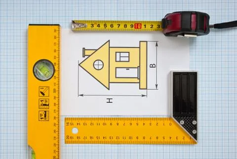 Construction drawings Foto stock