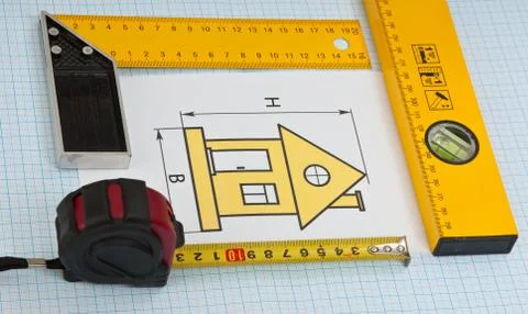 Construction drawings Foto stock