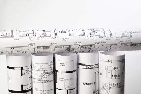 Construction drawings Foto stock