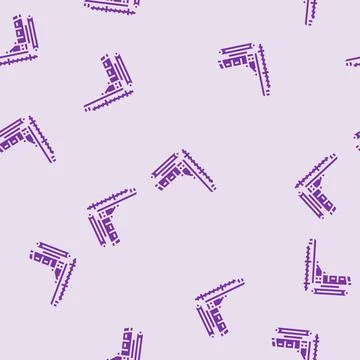 Construction drill vehicle glyph seamless pattern Stock Illustration