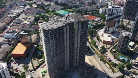 Construction drone video shooting  Stock Footage 277227205