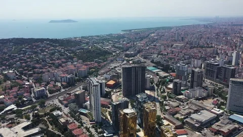 Construction drone video shooting Maltepe sahil Stock Footage 277227299