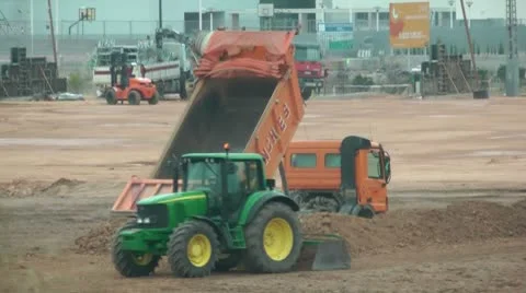 Construction Dump Truck Stock Footage 8949985