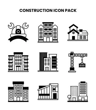 Construction DuoTone Scalable Icons Pack Stock Illustration