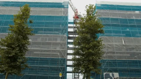 Construction in dutch city Suburb Video stock 163358691