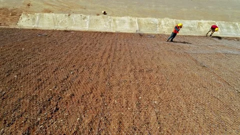 Construction Embankment Work Stock Footage 336863373