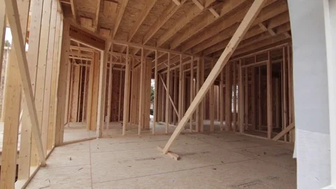 Construction Empty Home In Progress Stock Footage 79023764