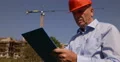 Construction Engineer Development Site Analyze Building Project Inspect Man Work 4k or 4k+ Resolution